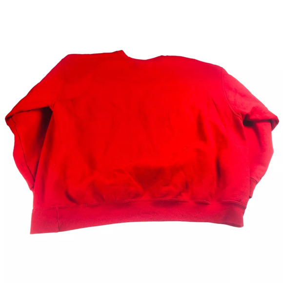 Jerzees Womens Christmas Snowman Christmas Holiday Pullover Sweater Red 2XL - Picture 2 of 5